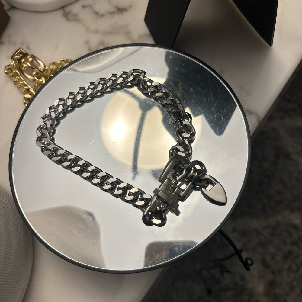 Chunky necklace new silver - Picture 2 of 3